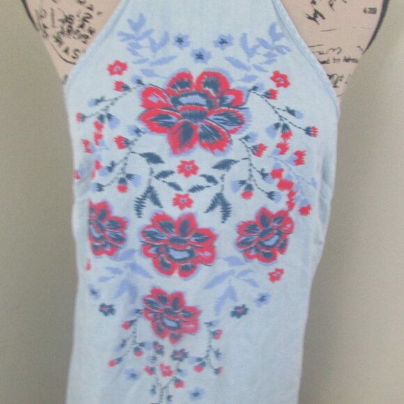 Living Doll Dress Juniors 1 Blue Boho Floral - Picture 8 of 12